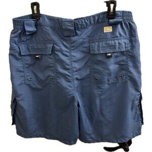 Aftco 100% Nylon Blue Shorts Cargo Boating Deck Travel Fishing Mens Size 40 x 7